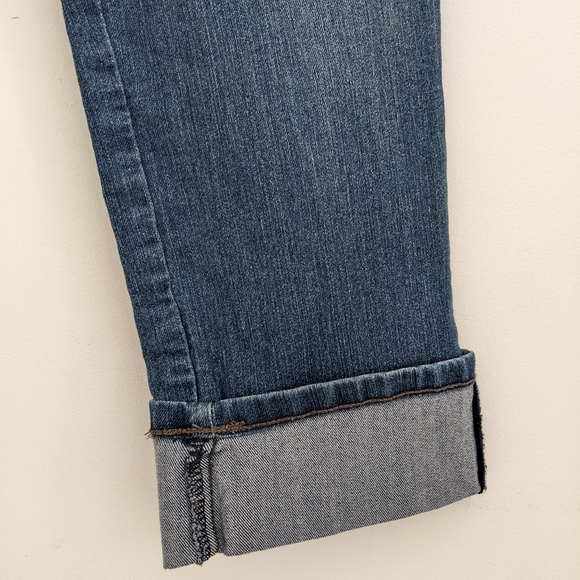 NYDJ Dayla Denim Wide Cuff Capri Jeans, Blue, 2 - Picture 9 of 9